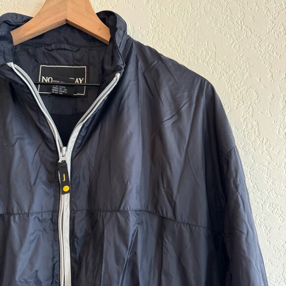 North Bay | navy blue and yellow windbreaker jacket - Picture 3 of 4